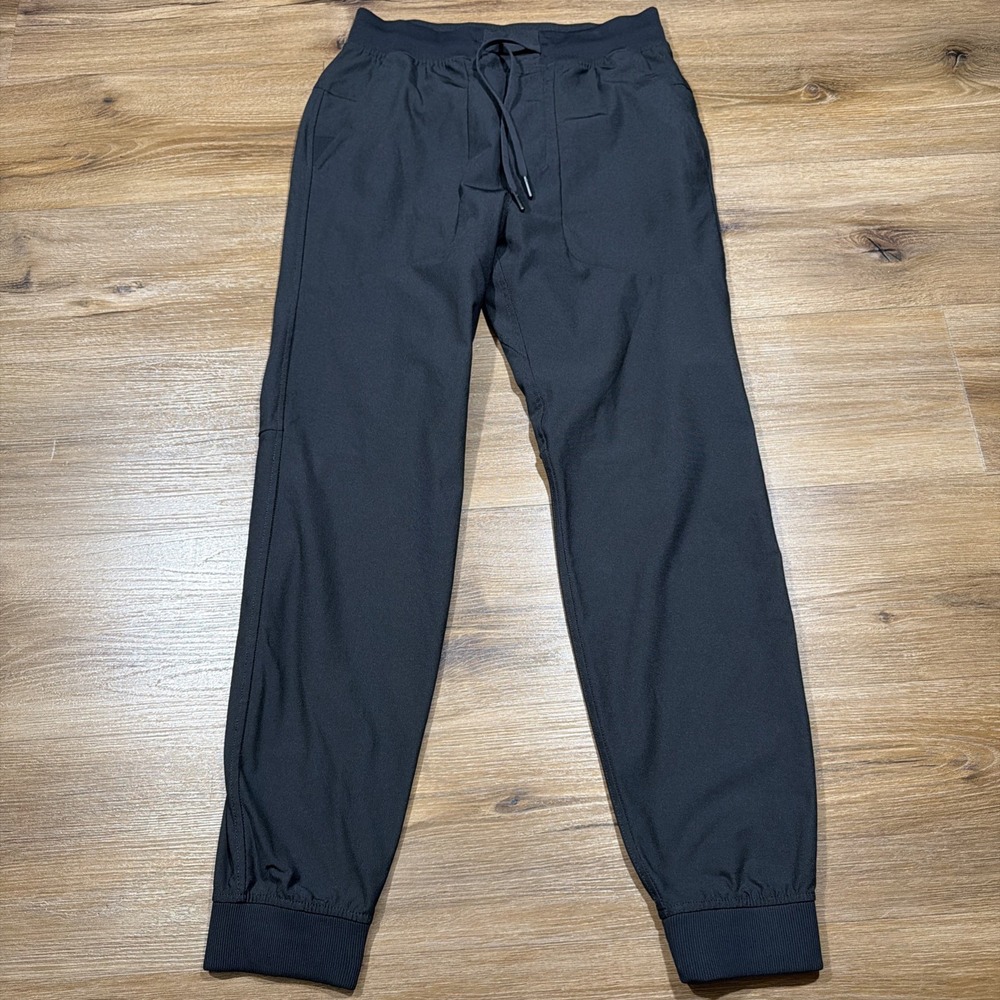 Lululemon ABC Jogger Warpstreme Men's Small 28" Black Pants M5AOHS Drawstring